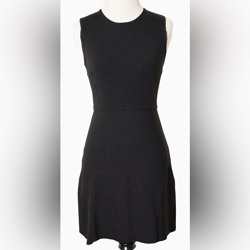 THEORY Raneid K Sleeveless Fix Ponte Black Dress